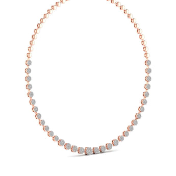 Ivana Jewels Necklace Lab Grown Round Cut Diamonds Necklace For Her