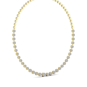 Ivana Jewels Necklace Lab Grown Round Cut Diamonds Necklace For Her