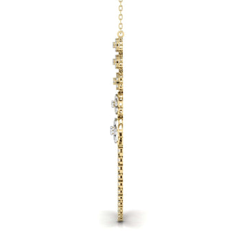 Ivana Jewels Necklace Layered Round Cut Diamonds Party Wear Necklace