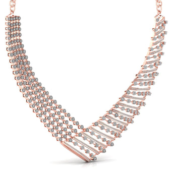 Ivana Jewels Necklace Multi Layered Diamond Necklace