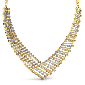 Ivana Jewels Necklace Multi Layered Diamond Necklace