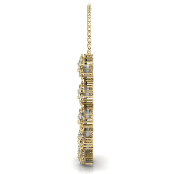 Ivana Jewels Necklace Party Wear Fancy & Round Diamonds Necklace