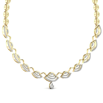 Ivana Jewels Necklace Party Wear Round Cut Diamonds Necklace