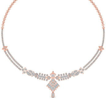Ivana Jewels Necklace Rose Gold / 14KT Elegance Royal Style Necklace For Her