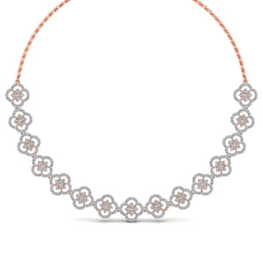 Ivana Jewels Necklace Rose Gold / 14KT Garden Of Flowers Diamond Necklace