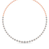 Ivana Jewels Necklace Rose Gold / 14KT Lab Grown Round Cut Diamonds Necklace For Her