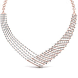 Ivana Jewels Necklace Rose Gold / 14KT Multi Layered Diamond Necklace