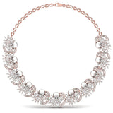 Ivana Jewels Necklace Rose Gold / 14KT Party Wear Fancy & Round Diamonds Necklace