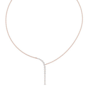 Ivana Jewels Necklace Rose Gold / 14KT Round Diamond Fancy Everyday Wear Necklace