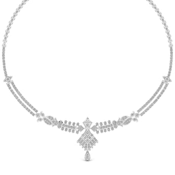 Ivana Jewels Necklace White Gold / 14KT Elegance Royal Style Necklace For Her