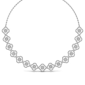 Ivana Jewels Necklace White Gold / 14KT Garden Of Flowers Diamond Necklace
