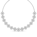Ivana Jewels Necklace White Gold / 14KT Garden Of Flowers Diamond Necklace