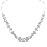 Ivana Jewels Necklace White Gold / 14KT Gorgeous Concentric Studded Diamond Necklace