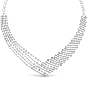 Ivana Jewels Necklace White Gold / 14KT Multi Layered Diamond Necklace