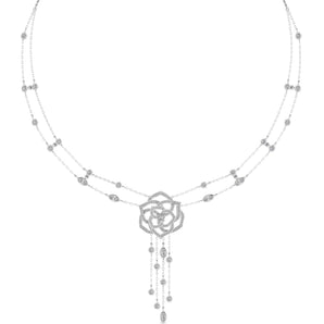 Ivana Jewels Necklace White Gold / 14KT Round Cut Diamonds Glamorous Necklace