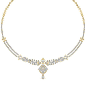 Ivana Jewels Necklace Yellow Gold / 14KT Elegance Royal Style Necklace For Her