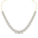 Ivana Jewels Necklace Yellow Gold / 14KT Gorgeous Concentric Studded Diamond Necklace