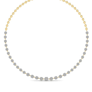Ivana Jewels Necklace Yellow Gold / 14KT Lab Grown Round Cut Diamonds Necklace For Her