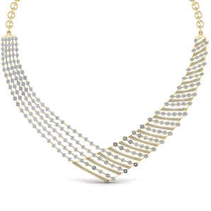 Ivana Jewels Necklace Yellow Gold / 14KT Multi Layered Diamond Necklace