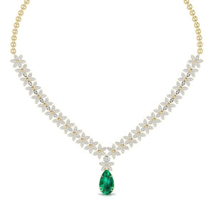 Ivana Jewels Necklace Yellow Gold / 14KT Multi Shape Halo Fashion Lab Grown Diamond Necklace