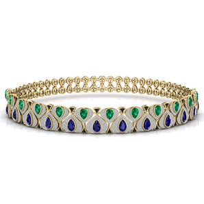 Ivana Jewels Necklace Yellow Gold / 14KT Touch Of Luxury Diamonds & Gem Stone Necklace