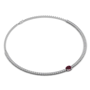 Ivana Jewels Necklaces 3.30 Carat Emerald Center Solitaire Diamond Necklace