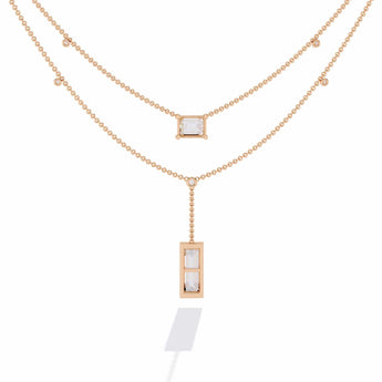 Ivana Jewels Necklaces Baguette and Square Diamond Necklace