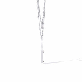 Ivana Jewels Necklaces Baguette and Square Diamond Necklace