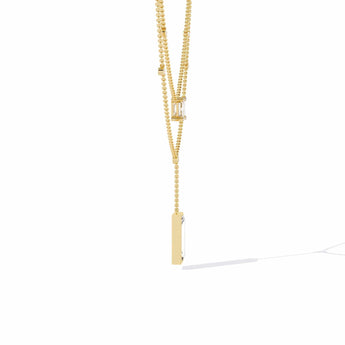 Ivana Jewels Necklaces Baguette and Square Diamond Necklace