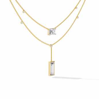 Ivana Jewels Necklaces Baguette and Square Diamond Necklace