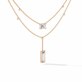 Ivana Jewels Necklaces Baguette and Square Diamond Necklace