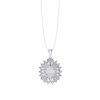 Ivana Jewels Necklaces Celestial Sun Medallion Necklace