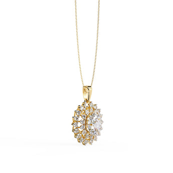 Ivana Jewels Necklaces Celestial Sun Medallion Necklace
