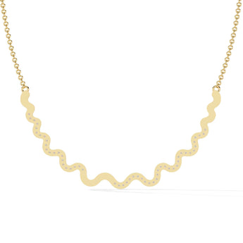 Ivana Jewels Necklaces Delicate Diamond Curve Necklace