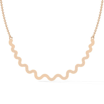 Ivana Jewels Necklaces Delicate Diamond Curve Necklace