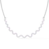 Ivana Jewels Necklaces Delicate Diamond Curve Necklace
