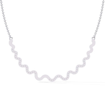 Ivana Jewels Necklaces Delicate Diamond Curve Necklace
