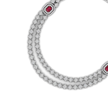 Ivana Jewels Necklaces Double Chain Diamond Necklace