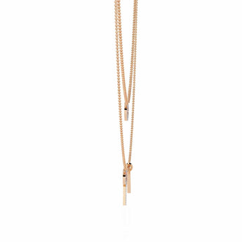Ivana Jewels Necklaces Double Circle and Bar Necklace