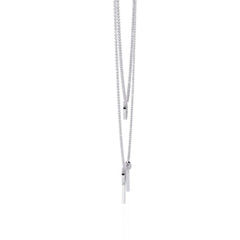 Ivana Jewels Necklaces Double Circle and Bar Necklace
