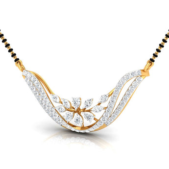 Ivana Jewels Necklaces Fancy & Round Diamonds Wave Pendant