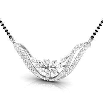 Ivana Jewels Necklaces Fancy & Round Diamonds Wave Pendant