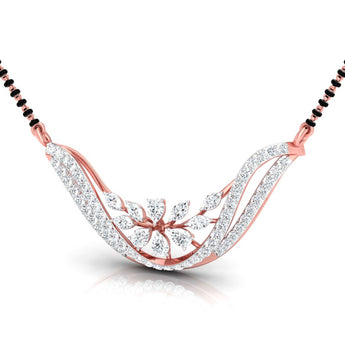 Ivana Jewels Necklaces Fancy & Round Diamonds Wave Pendant