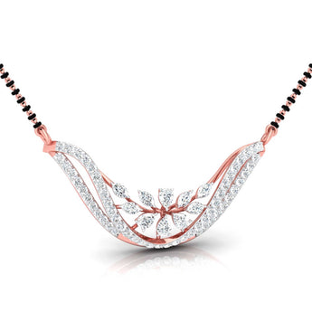Ivana Jewels Necklaces Fancy & Round Diamonds Wave Pendant