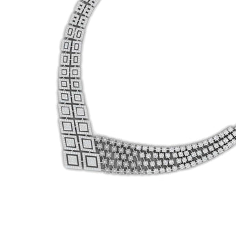 Ivana Jewels Necklaces Geometric Link Diamond Necklace