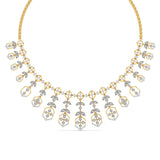 Ivana Jewels Necklaces Gold / 14KT Floral & Geometric Diamond Necklace