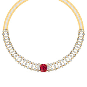 Ivana Jewels Necklaces Gold / 14KT Unique Ruby and Diamond Choker