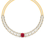 Ivana Jewels Necklaces Gold / 14KT Unique Ruby and Diamond Choker