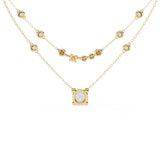 Ivana Jewels Necklaces Layered Diamond Solitaire Necklace