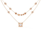 Ivana Jewels Necklaces Layered Diamond Solitaire Necklace